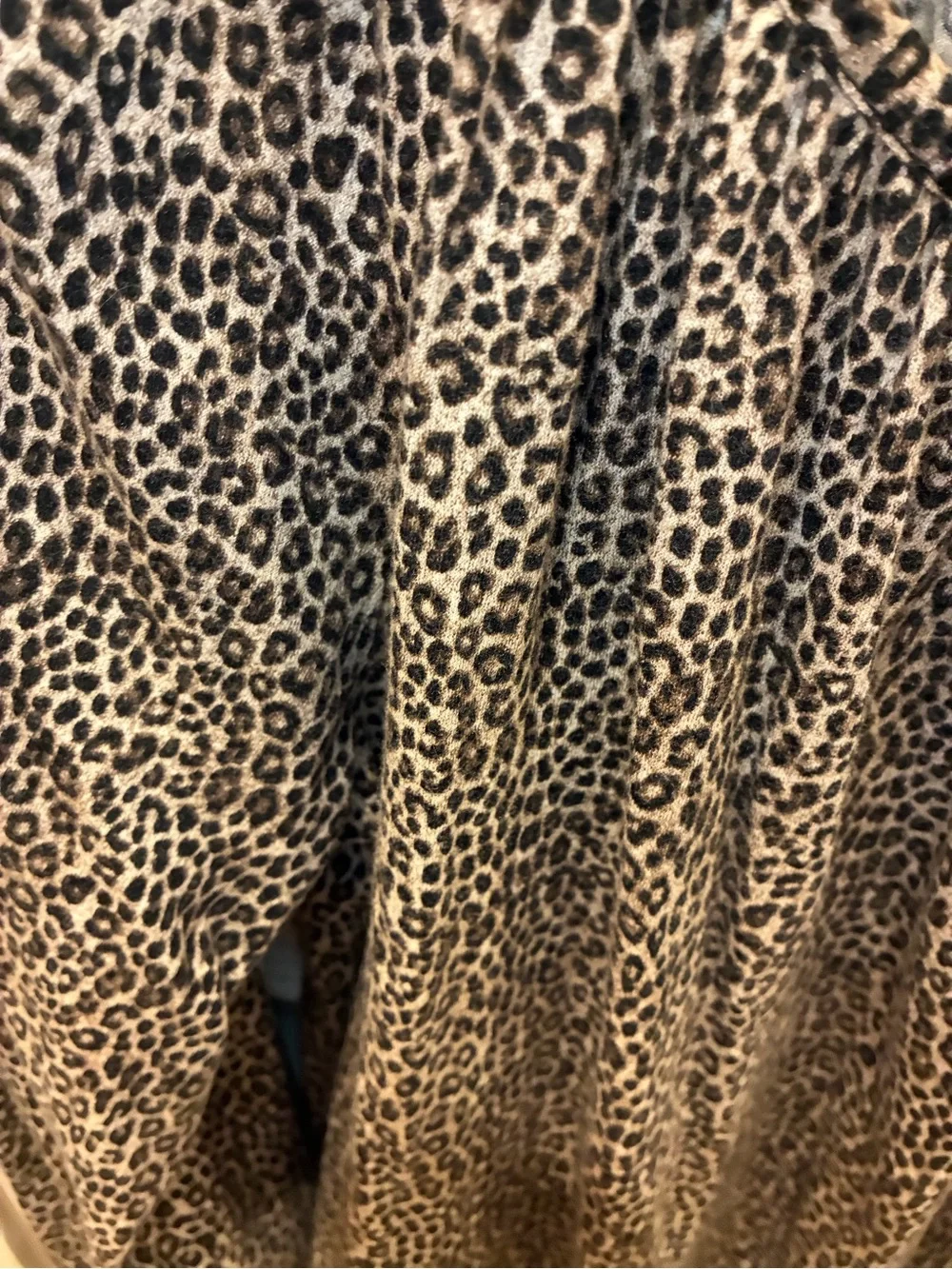 Michael Kors Women's Grey Leopard Print Peasant Blouse